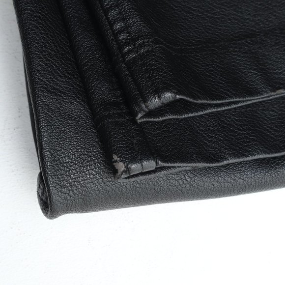 David Lerner Stretch Pants Women's Small Black Faux Leather - Picture 4 of 12